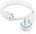 Maximm's 1 Foot White Flat Plug Extension Cord by MaximmCable