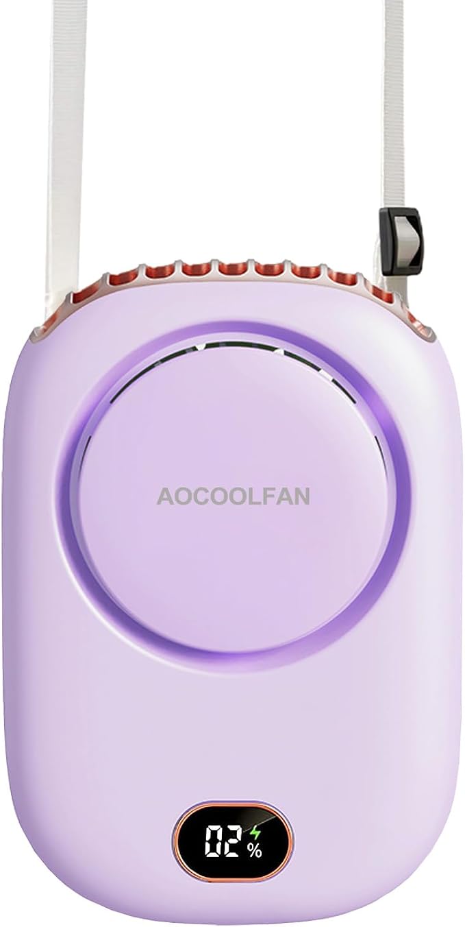 Portable Neck Fan, Mini Small Personal Handheld Fan USB Rechargeable 3 Speed by AOCOOLFAN