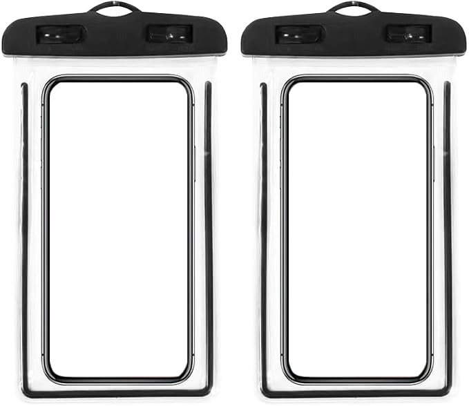 Waterproof Phone Pouch 2 Pack, IPX8 Universal Phone Dry Bag Case Floating by Kimono+Outlet