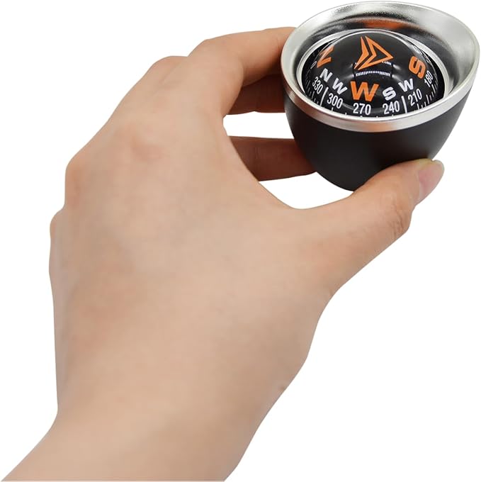 Mini Car Ball Compass, Marine Compass Interior Mount Dash Guide Hiking - Image 8