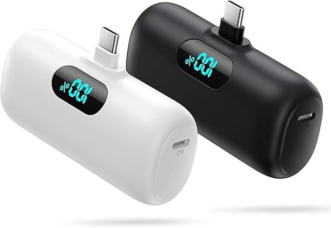 Small Portable Charger for iPhone 17/16/15 Series, 5000mAh 3A PD USB C Power by Kioson