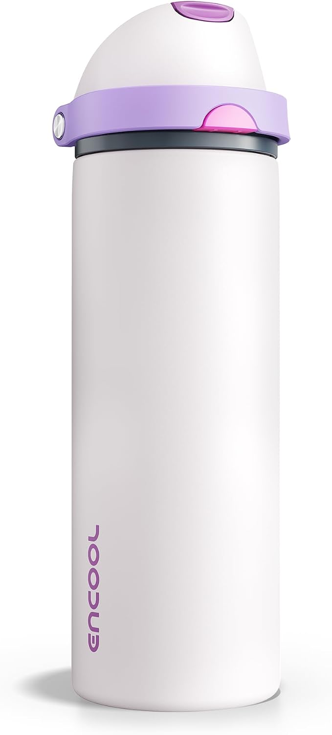 Insulated Water Bottle with Straw by ENCOOL