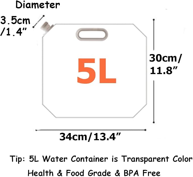 SUPANT Collapsible Emergency Water Jug Container Bag, BPA Free Plastic Water - Image 7