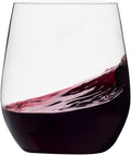 Munfix Disposable Plastic Wine Glasses, Stemless 12 oz Clear Shatterproof Cups by Munfix