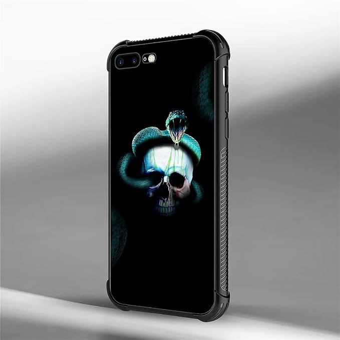 for iPhone 7 Plus/8 Plus Case, Skeleton Winding Snake Pattern Graphic Design - Image 5