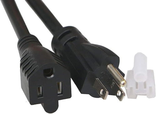 10Feet Outdoor Extension Cord, 105℃ Temperature Resistant 15Amp Big Plug by Retafe