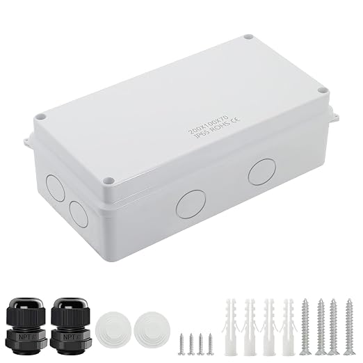 LeMotech Junction Box, Electrical Box IP65 Water Resistant Dustproof ABS by LeMotech