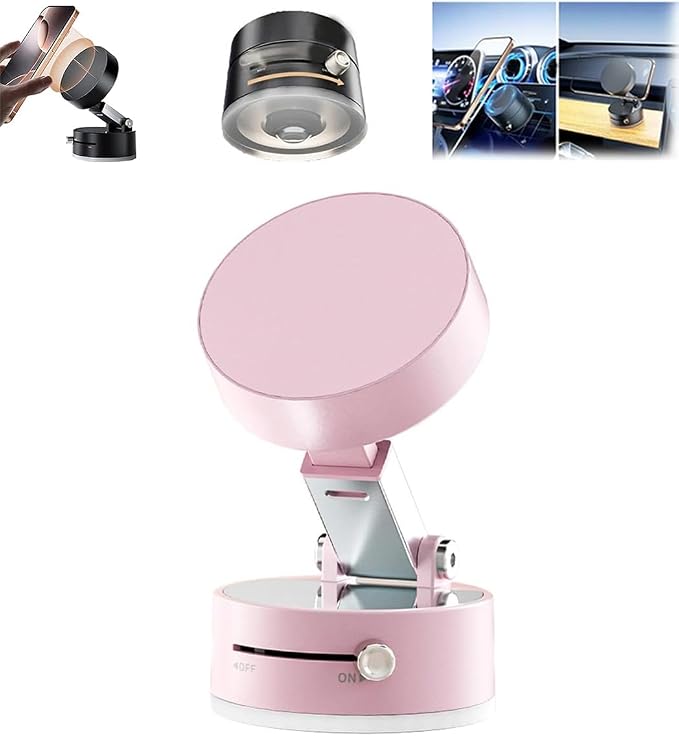 Oudvaker Foldable Magnetic Vacuum Phone Holder, 360° Electric Suction Car Mount by Oudvaker