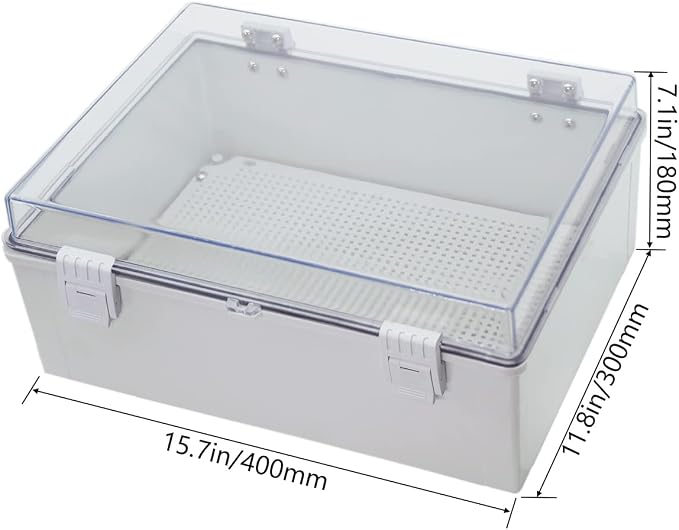 Zulkit Junction Box ABS Plastic Waterproof IP65 Electrical Boxes Hinged Shell - Image 2