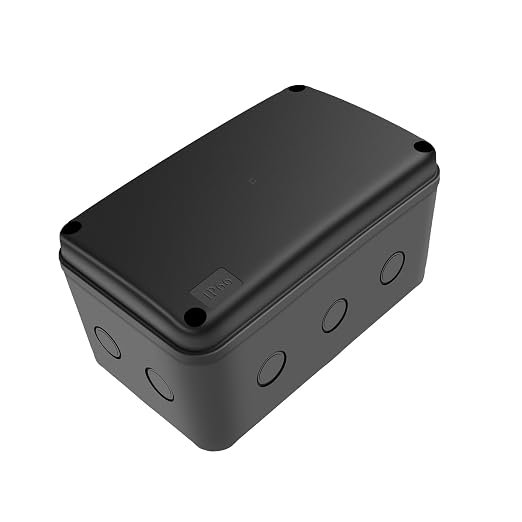 SuperInk Waterproof Electrical Junction Box Outdoor Black, IP66 Plastic by SuperInk