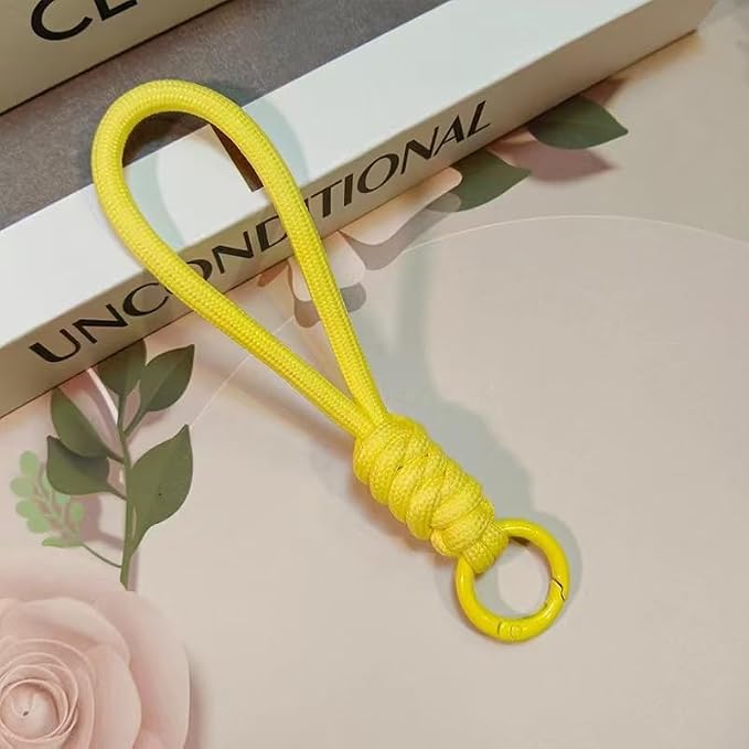 Colorful Braided Paracord Keychain, 12cm Length, Decorative Woven Rope Strap - Image 3