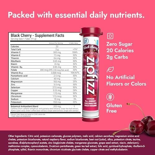 Zipfizz Daily Energy Drink Powder, 20 Pack | 3-in-1 Sustained Energy, Rapid - Image 2