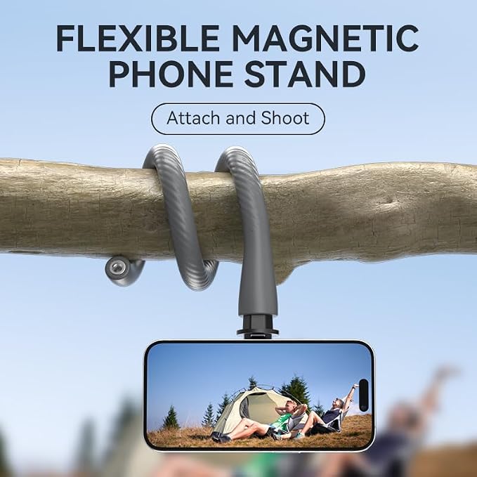 TELESIN° Magnetic Flexible Phone Mount Clamp Tripod Stand Stick Pole - Image 3