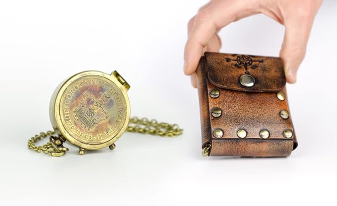 Handmade Antique Vintage Brass Compass | Exquisite Nautical Compass | Home - Image 3