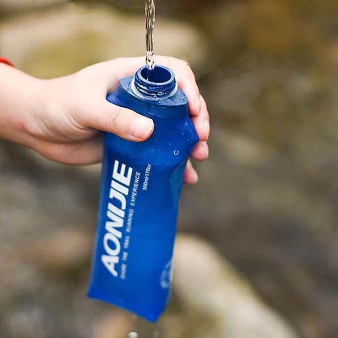 AONIJIE TPU Soft Flask Water Bottle Collapsible Running Flask - Image 4