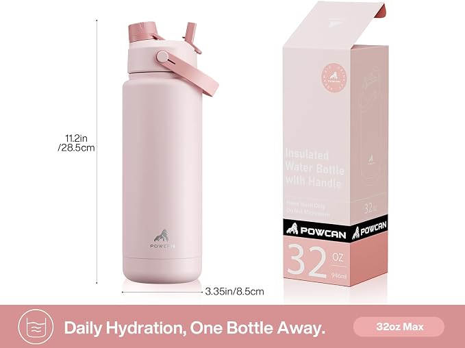 POWCAN 32 oz Insulated Water Bottle - Image 6