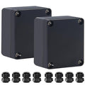 Junction Box IP65 Waterproof ABS Plastic Electrical Project Case Power Junction by Otdorpatio