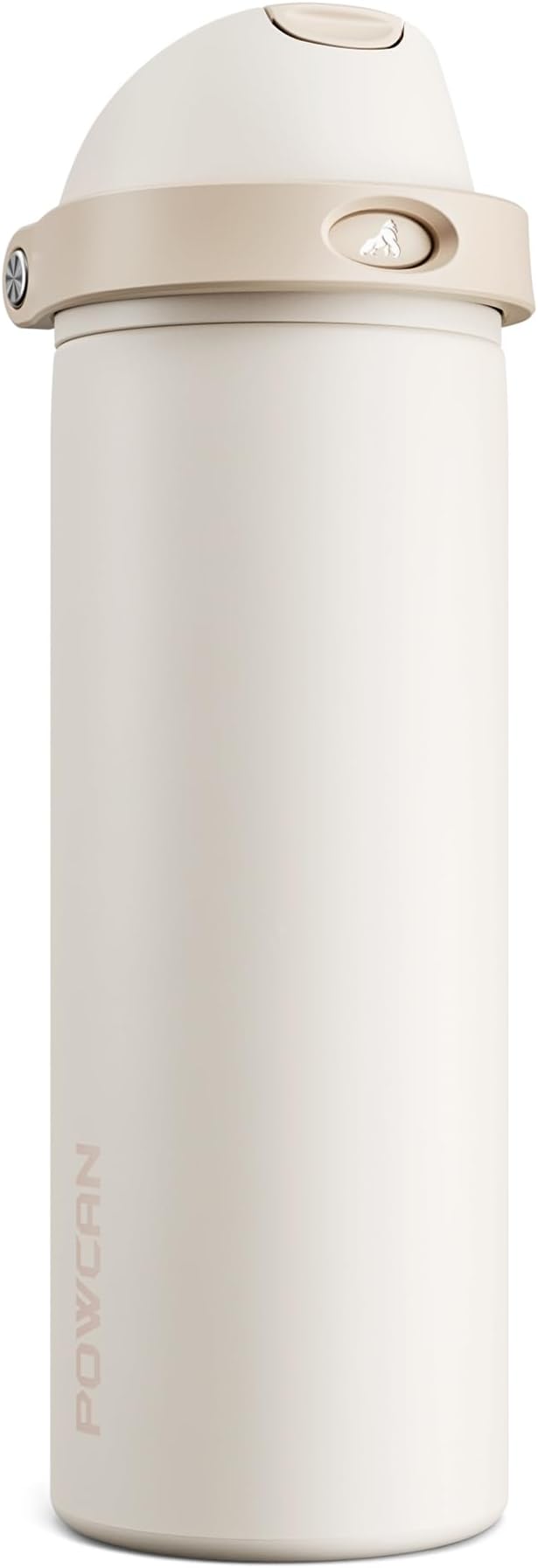 POWCAN 24 oz Insulated Water Bottle: 2-in-1 Push-Button Spout & Quick-Flip Straw by POWCAN