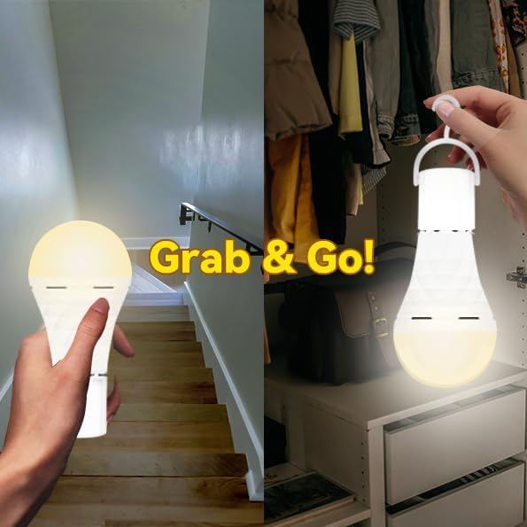 Neporal LITE PRO Rechargeable Light Bulbs, 2600mAh Large Battery Backup Light - Image 7