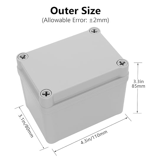 LeMotech Junction Box IP67 Waterproof Dustproof ABS Plastic Project Box - Image 2
