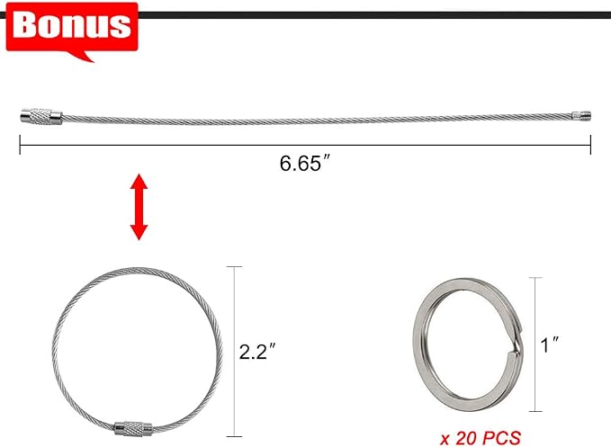 20pcs 2.7" Carabiner Clip Durable Carabeaner Hooks Small Carabiner D Clip - Image 5