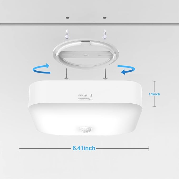 Rechargeable Motion Sensor Closet Light, Rechargeable Battery Operated Ceiling - Image 6