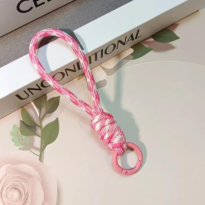 Colorful Braided Paracord Keychain, 12cm Length, Decorative Woven Rope Strap - Image 3