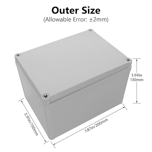 LeMotech Junction Box IP67 Waterproof Dustproof ABS Plastic Project Box - Image 2