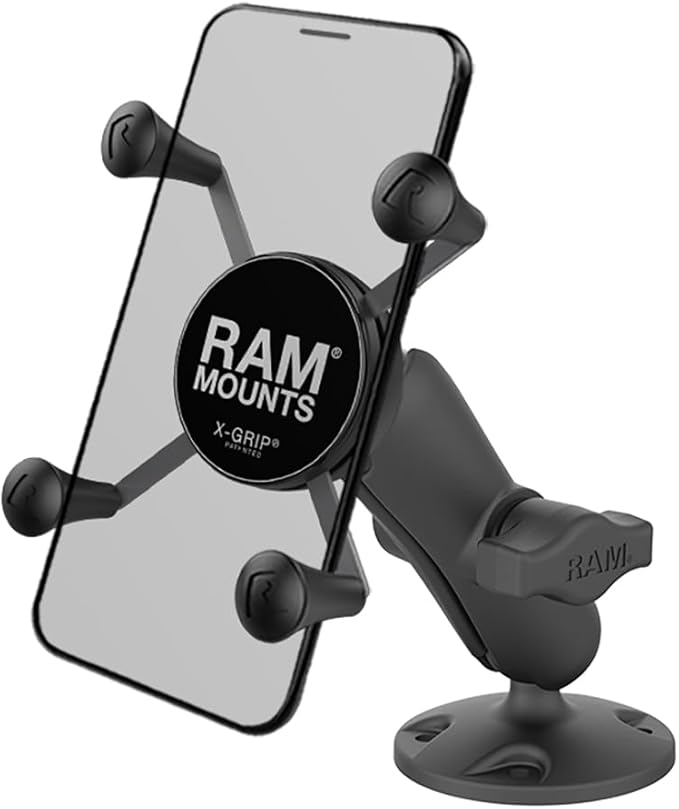 RAM MOUNTS X-Grip Drill-Down Phone Mount – Flat Surface Mount by RAMMounts