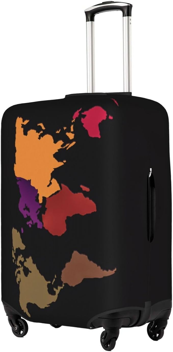 World Map Luggage Cover for Suitcase and Luggage Tag Combination, Elastic - Image 8