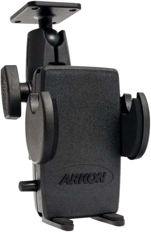 ARKON Mounts Drill-Base Mega Grip Phone Mount | Universal Phone Fit | 360° by Arkon