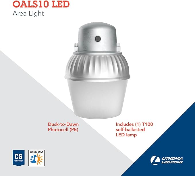 Lithonia Lighting LED Outdoor Flood Light Fixture, Exterior Dusk to Dawn - Image 3