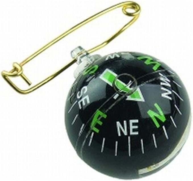 2 Survival Navigation Ball Pin On Compass Liquid Filled Camping Hiking Military - Image 5