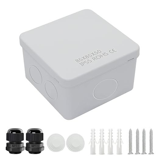 LeMotech Junction Box, Electrical Box IP55 Water Resistant Dustproof ABS by LeMotech