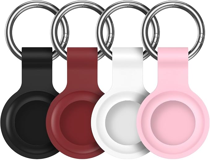 Compatible with AirTag Holder Case Keychain 4 Pack, - Image 8