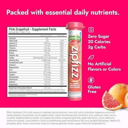 Zipfizz Daily Energy Drink Powder, 20 Pack | 3-in-1 Sustained Energy, Rapid - Image 2
