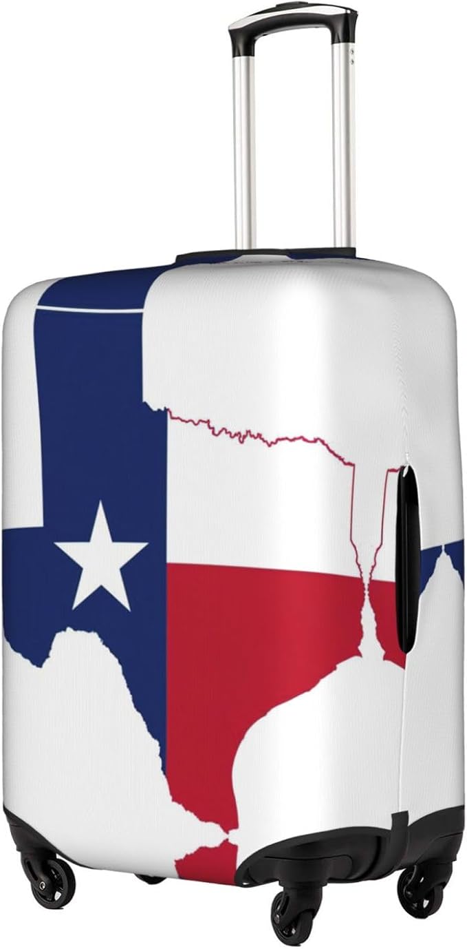 Texas State Flag Map Print Suitcase Covers - Image 2