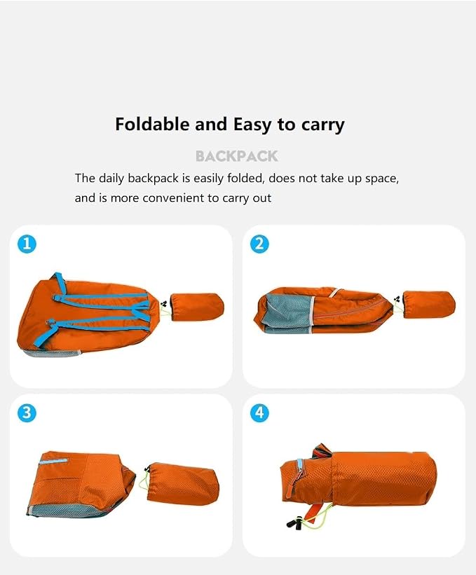 levayhill 25L Foldable Hiking Backpack Lightweight Packable Basic-Daypack - Image 9