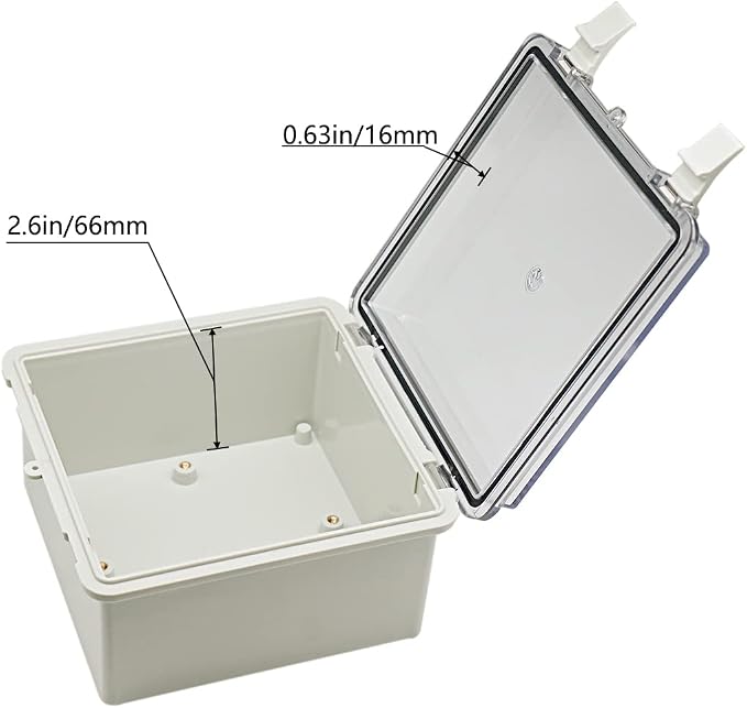 Zulkit 2pcs Junction Box ABS Plastic Dustproof Waterproof IP65 Electrical Boxes - Image 4