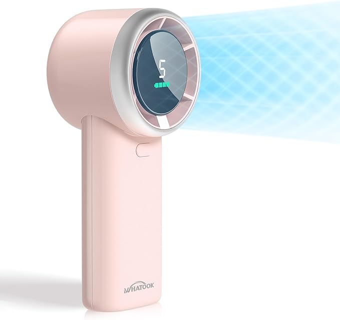 WHATOOK Portable Handheld Mini Fan: High Speed Cooling Fan, 10 Hours Battery by FashionCaring-MakeitYours