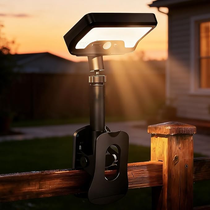 Clip On Solar Motion Sensor Light Outdoor, 600LM 3 Modes IP65 Waterproof by Solarlight
