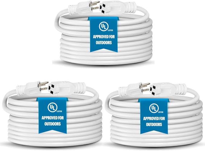Heavy Duty Outdoor Extension Cord/Wire Power Cable, Indoor/Outdoor Power Cord by BindMaster