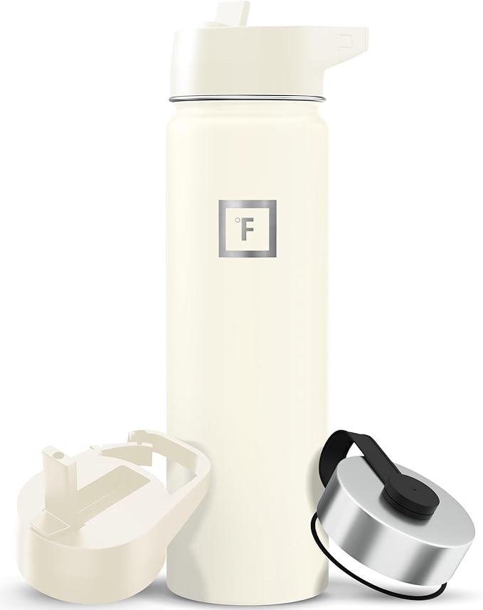 IRON °FLASK Camping & Hiking Hydration Flask - 22 oz Cashmere Cream by IronFlask