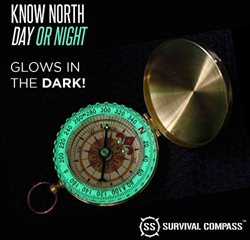 SharpSurvival Military-Grade Glow-in-The-Dark Compass – Waterproof Metal - Image 4