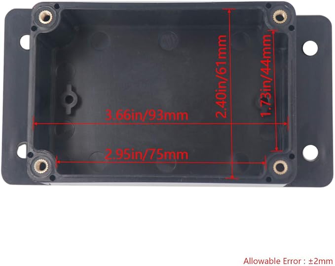 2pcs Project Box ABS Black Electrical Boxes IP65 Outdoor Waterproof Box - Image 4