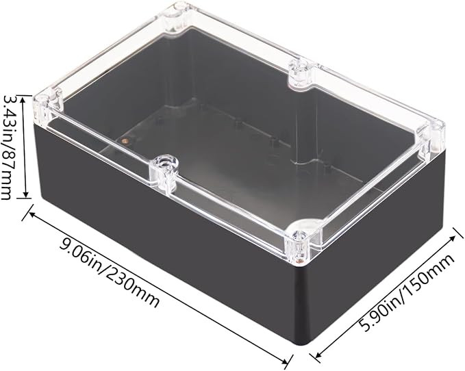 Project Box IP65 Waterproof Junction Box ABS Plastic Black Electrical Boxes DIY - Image 2