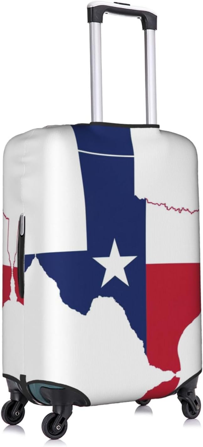Texas State Flag Map Print Suitcase Covers - Image 3