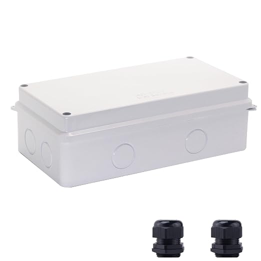 Junction Box, Reserved Holes Electrical Boxes Waterproof IP65 ABS Plastic by LuSumtly