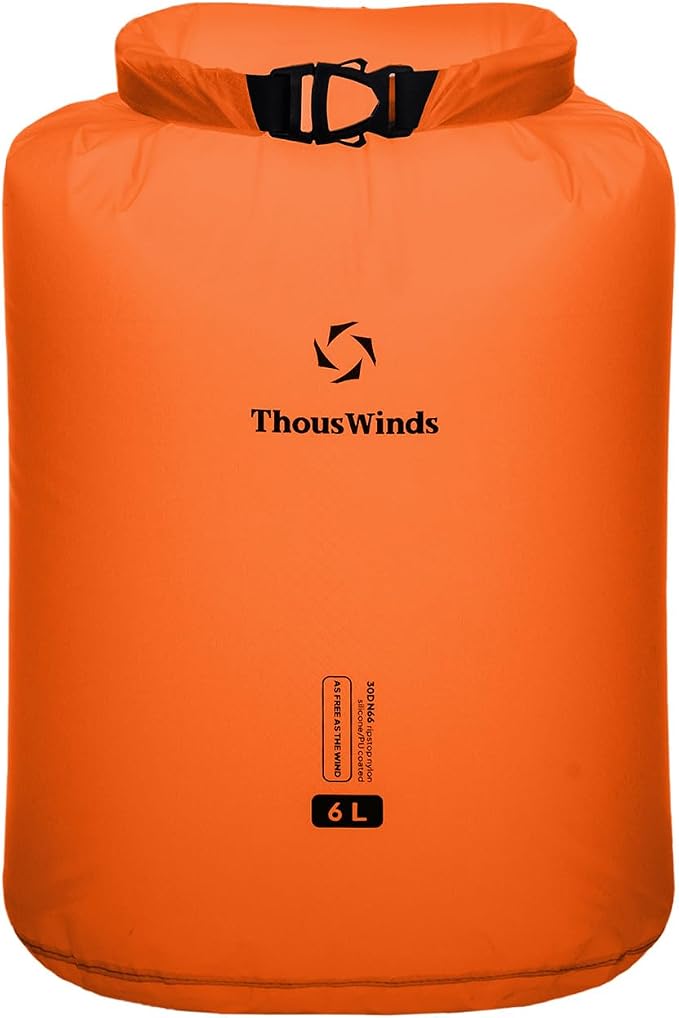 Thous Winds 6L Dry Bag, Lightweight Waterproof Bag, Roll Top Design by ThousWinds
