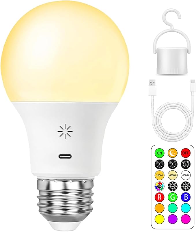 LED Rechargeable Light Bulbs by BOBOPAI